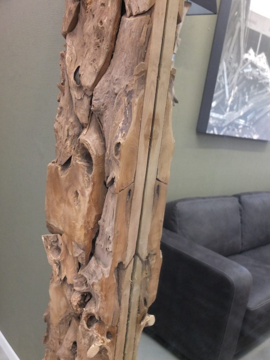Spiegel van geleefd teak hout  "root"