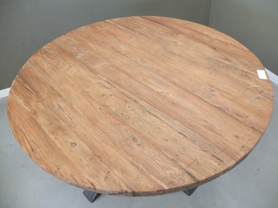 Robuuste ronde teak tafel (RT 104)
