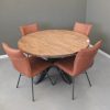 Robuuste ronde teak tafel (RT 104)
