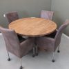 Robuuste ronde teak tafel (RT 104)