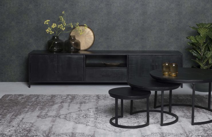Zwarte TV meubel hout
